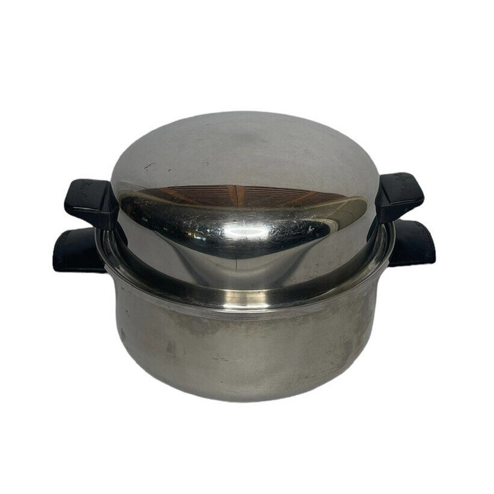 Vintage Prudential Flavor Seal High Dome Lid Stainless Steel Stock Pot Roaster